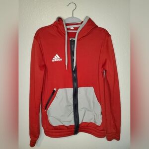 Adidas Red and Gray Hoodie